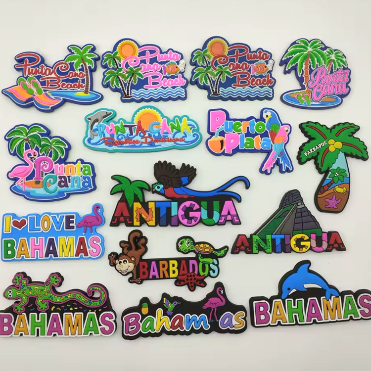 Caribbean Souvenir Rubber Magnet Stickers Antigua and Barbuda Souvenir PVC Fridge Magnet