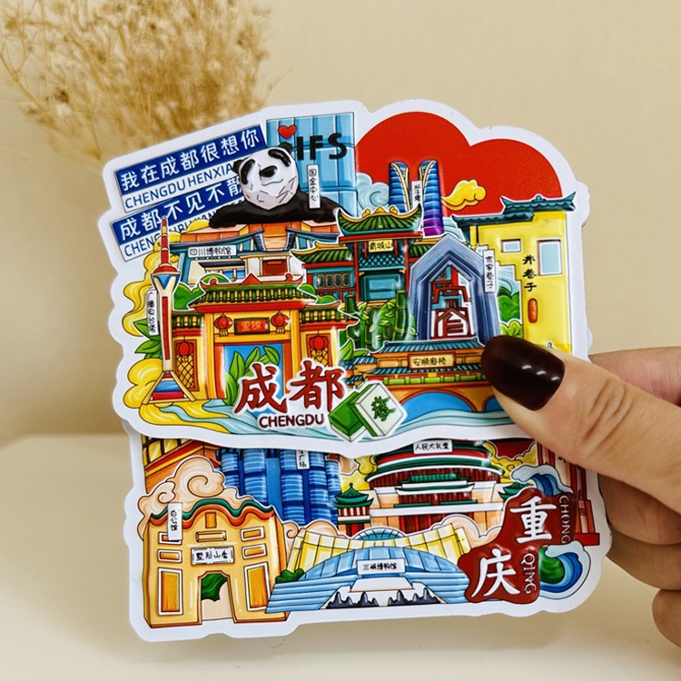 Custom Logo Tourist Souvenir 3D Embossed EVA Foam Fridge Magnet