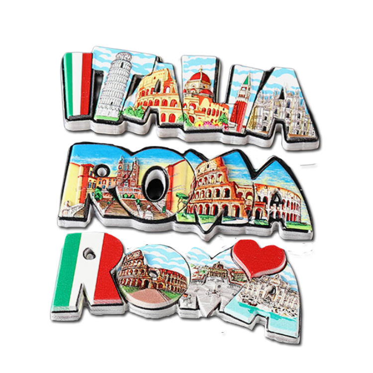 Custom Italy Refrigerator magnet Church Gothic Milan Cathedral Resin Milan Italy Souvenir Fridge Magnet