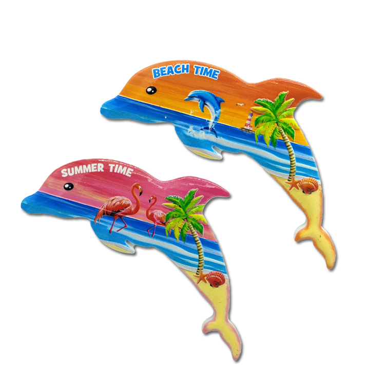 Factory Custom logo Resin Printing Magnet Sea Life Ocean Beach Souvenir Crab Fridge Magnet