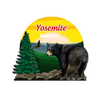 Custom Logo Black Bear Design MDF Wood Fridge Magnet Pennsylvania Mountain Vacation Pocono Souvenirs Fridge Magnet