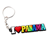 Wholesale Panama Rubber Key Chain Custom Logo Souvenir Panama PVC Keychain