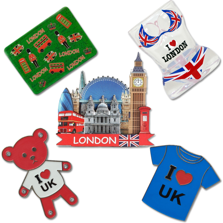 Customized Logo Design Wood British Souvenir London Theme Gifts Magnet Uk Theme Gifts Fridge Magnet