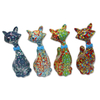 Wholesale Custom European Home Art Decor Desktop Transfer Colorful Resin Cat Statue Mosaic Cat Figurine