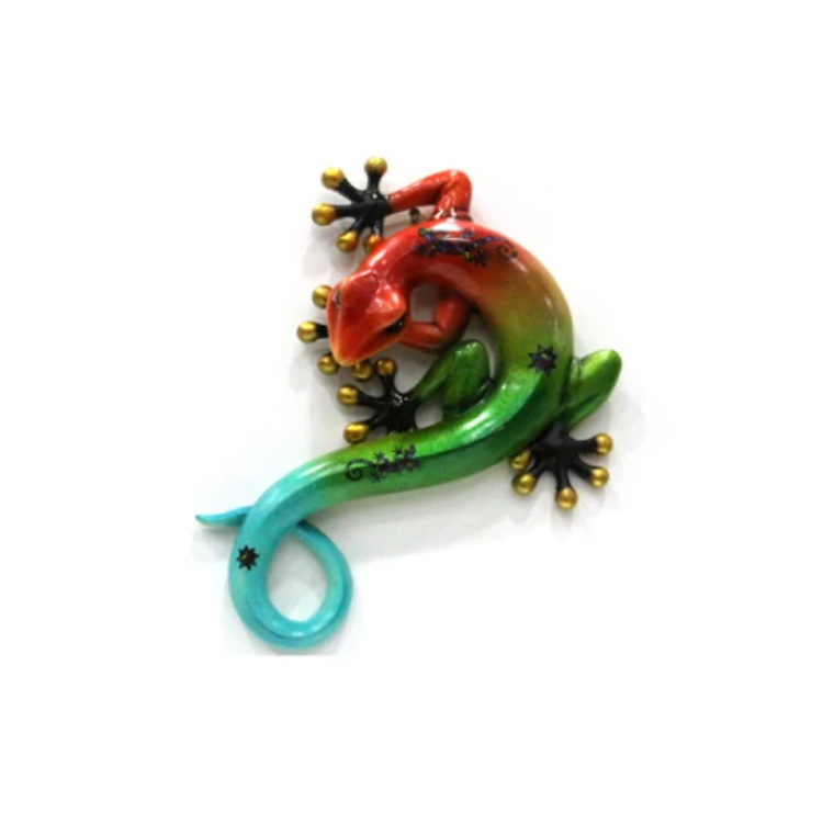 Factory Wholesale Colorful Lizard Shape Wall Art Decoration Resin Home Decor