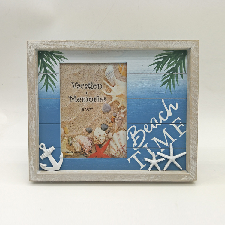 Wholesale Souvenir Nautical Picture Frame Beach Wood MDF Photo Frames