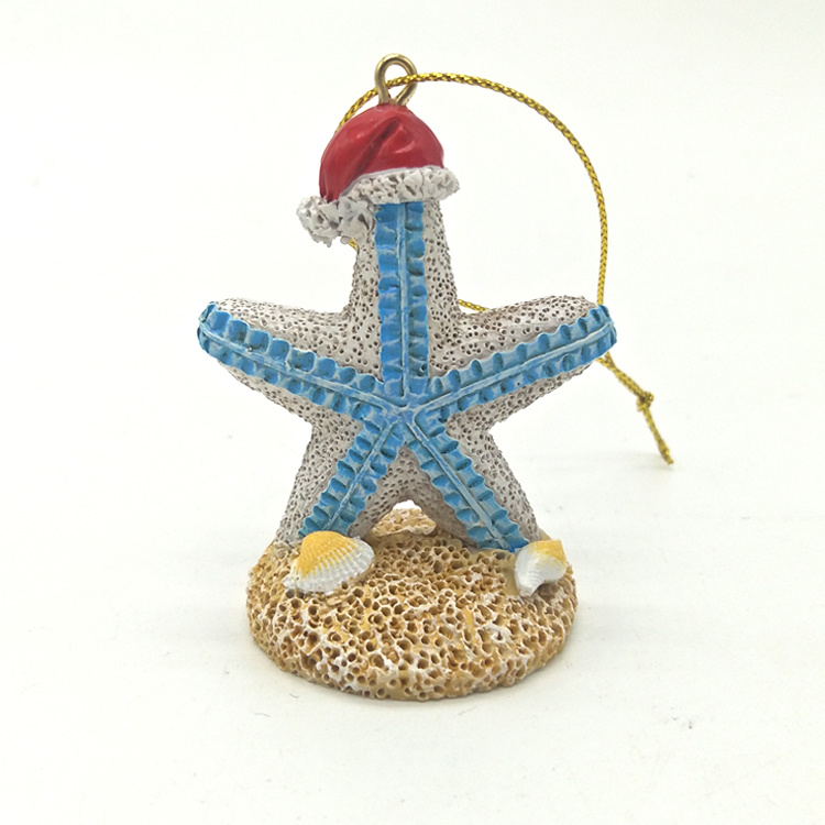 Sand Beach Christmas Tree Hanging Resin Christmas Ornament