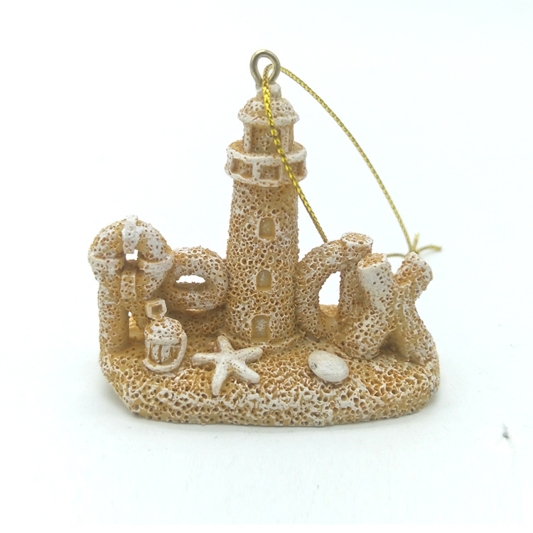 Sand Beach Christmas Tree Hanging Resin Christmas Ornament