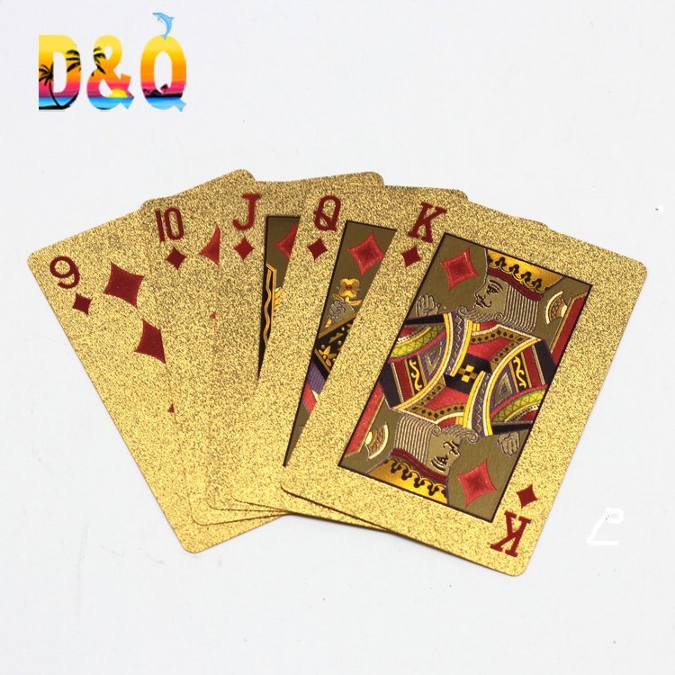 Wholesale Waterproof Gold Dubai Tourist Souvenir Playing Cards Custom Logo