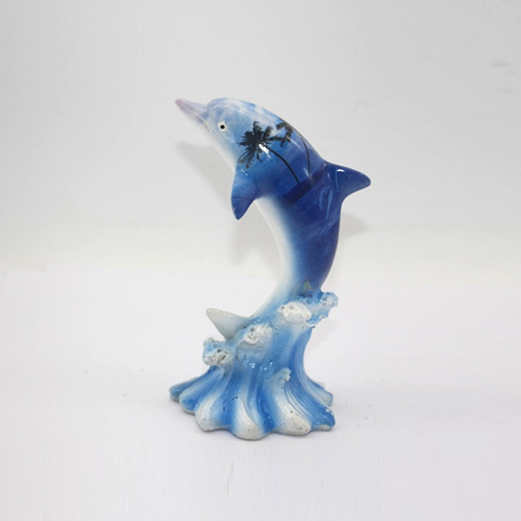 Factory Wholesale Beach Tourist Souvenir Gift Dolphin Statue Resin Dolphin Figurine for Home Decor