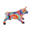 Wholesale Tie Dye Style Home Decorative Bull Sculpture Resin Bull Statue