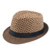 Wholesale Beach Sun Plaid Hat Paper Panama Fedora Straw Hat