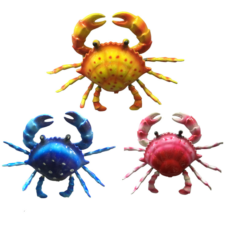 Factory Wholesale Beach Souvenir Bobble Fridge Magnet Crab 3D Sea Animal Magnets