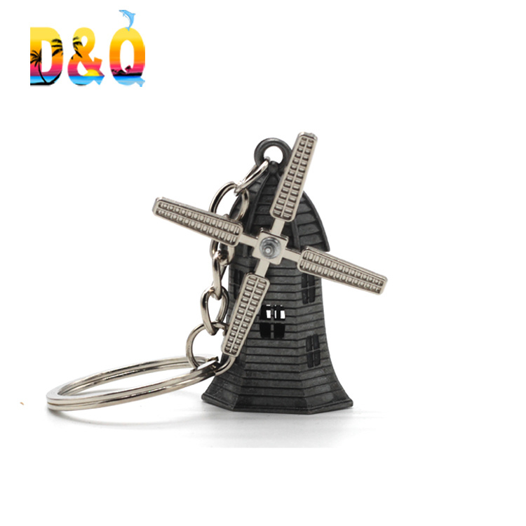 Customized Metal Alloy Tourist Souvenir Keyring Amsterdam Netherlands Souvenir Keychain