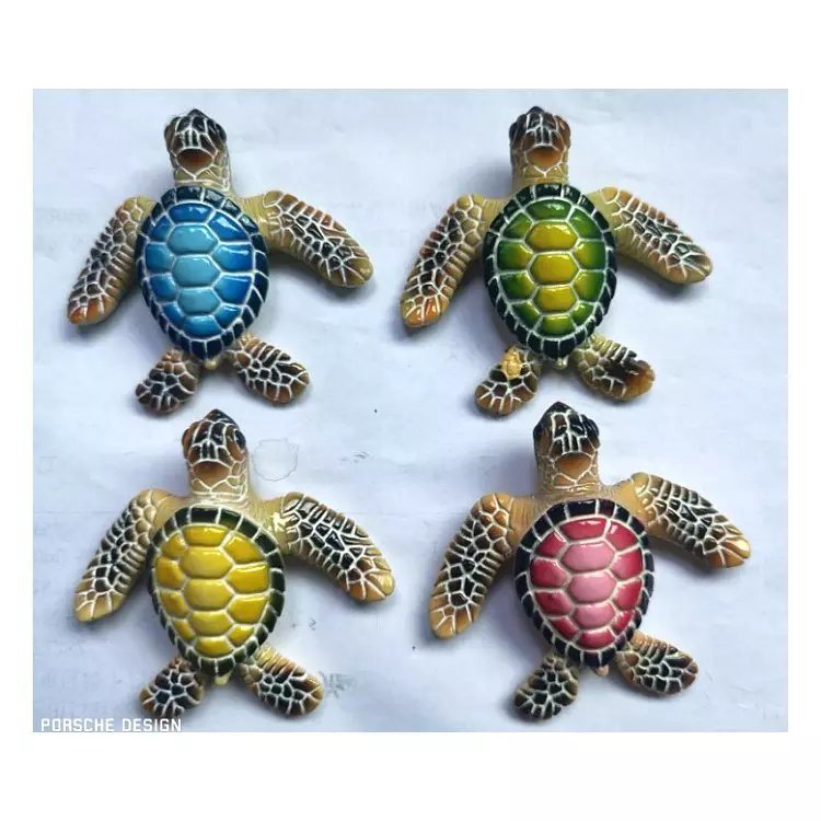 Factory Custom Resin Turtle Magnet Beach Tourism Souvenir 3D Polyresin Handmade Painting Fridge Magnet