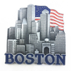 Custom Travel Gift Metal Building 3D Boston City Souvenir Fridge Magnet