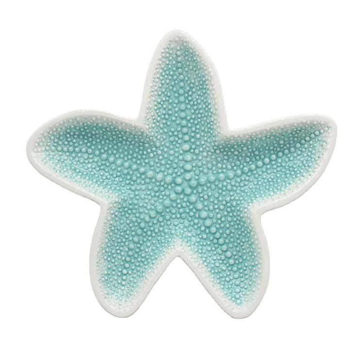 Ocean Style Tray Ceramic Decorative Star Shaped Plate for Home Decor