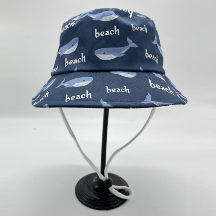 Custom Logo Kids Fisherman Bucket Hat with String