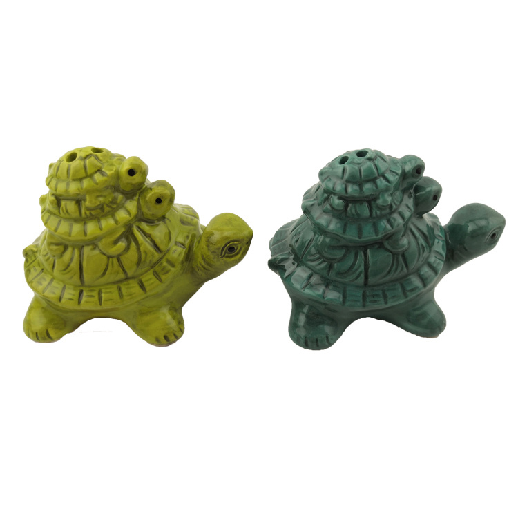 Custom Shape Ceramic Animal Turtle Salt and Pepper