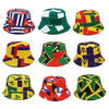 Wholesale Custom Printing Souvenir Cap Unisex Reversible Country Flag Bucket Hat Custom