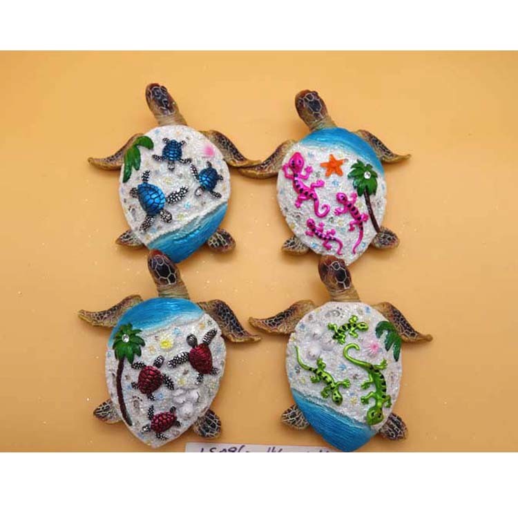 Wholesale Hand Painting Beach Sea Turtle Souvenir Polyresin Ashtray