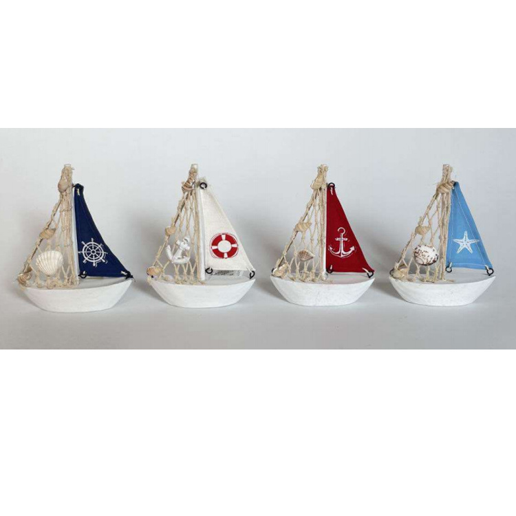 Wholesale Home Decor Wood Craft Tourist Souvenir Wooden Sailor Boat Model