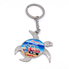 Customised Logo Rhinestone Metal Key Chain Beach Souvenir Sea Turtle Keychain