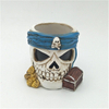 Custom Handmade Tourist Souvenir Skull Polyresin Pen Holder