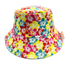 Custom Printing Logo Cotton Tropical Flower Leaf Floral Summer Beach Souvenir Bucket Hat