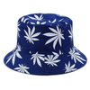 Custom Printed Fashion Fisherman Cap Jamaica Leaf Weed Bucket Hats