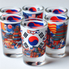 Custom Logo 1.5oz World Country Souvenir Korean Shot Glass