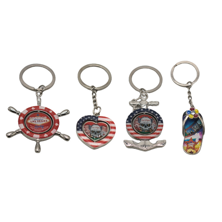 Wholesale Custom Metal Alloy Keyring Cock Lisboa Portugal Souvenir Keychain