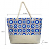 Custom Print Canvas Women Ladies Large Tote Bag Evil Eye Handbags