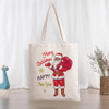 Custom Print Canvas Cotton Christmas Shopping Bag Christmas Tote Bag