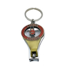 Custom Logo Metal Epoxy Bottle Opener Keyring Tourist Souvenir Nail Clipper Keychain