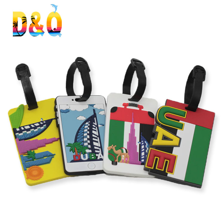 Wholesale Sublimation Travel Souvenir Gift Luggage Tag Custom PVC Silicone Luggage Tag