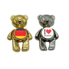 Customized Logo Shaped Metal Bear Czech Republic Prague Souvenir Keychain