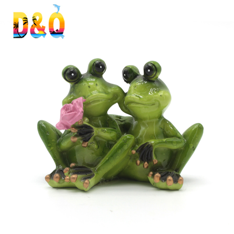 Custom Animal Ornament Resin Frog Statue for Home Decor