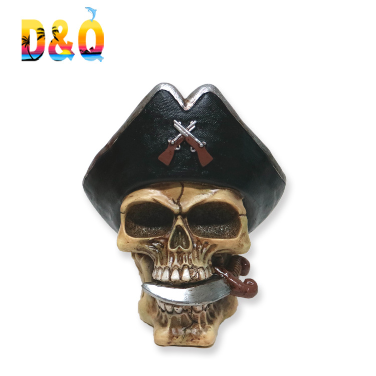 Human Skull Model Figurine Resin Skull Statue for Home Decor