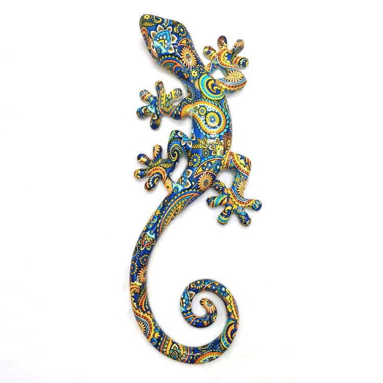 Resin Lizard Wall Decor Animals Craft Sculpture Art Hanging for Indoor Living Room Outdoor Garden Decoration