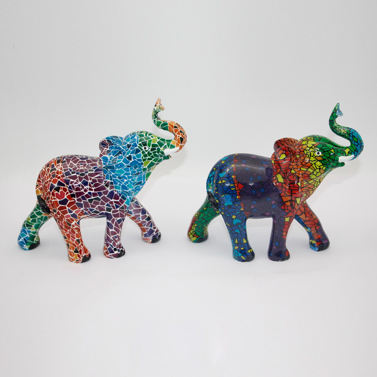 Factory Custom Design Spain Souvenir Animal Statue Resin Mosaic Figurine for Home Decor