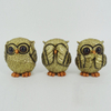 Resin Ornament Indoor Home Decor Animal Figurine Golden Owl Statue