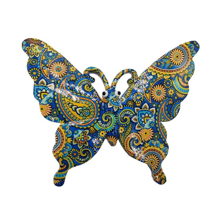 European Modern Art Home Decorative Wall Art Resin Colorful Butterfly Wall Decor