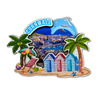 Custom Logo Wood Beach Souvenir Nassau Bahamas Fridge Magnet