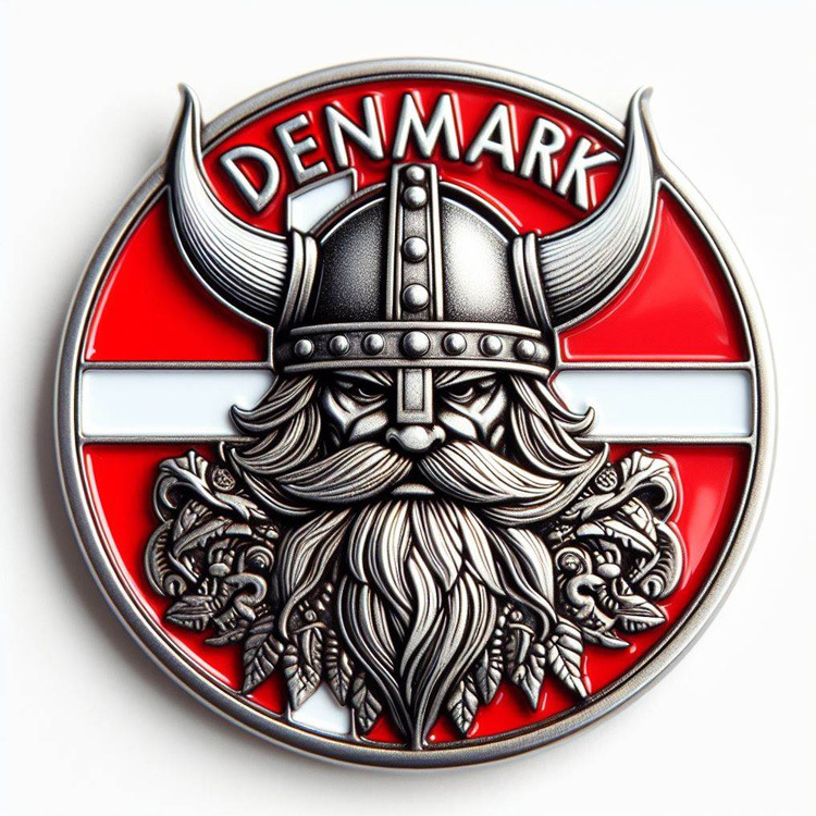 Factory Customised Design Zinc Alloy Metal Viking Ship Copenhagen Denmark Souvenir Keychain