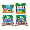 Factory Custom Resin Printing Volcano Palm Tree Beach Vanuatu Fridge Magnet Souvenirs for Tourists Vanuatu