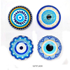 Factory Custom Printing Evil Eye Souvenir Crystal Round Dome Glass Circle Fridge Magnet