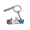 Factory Customized Logo Zinc Alloy Winter Snowboard Skate Snow Mountain Souvenir Ski Keychain