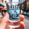 Customized Logo USA City Building Design Space Needle and Skyline Seattle Souvenir Shot Glass