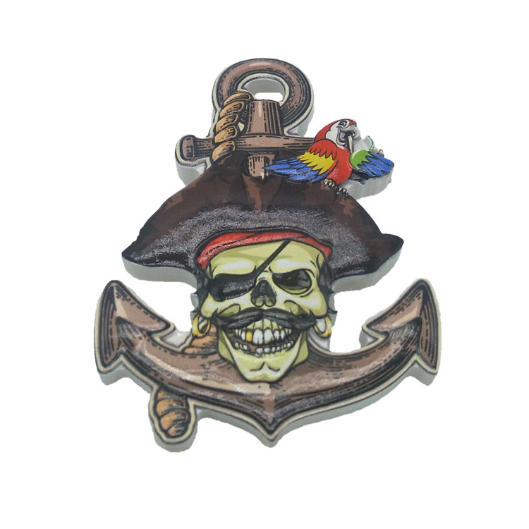 Factory Wholesale Printing Resin Pirates of The Caribbean Souvenir Fridge Magnet